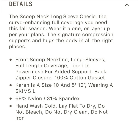 NWT Skims Scoop Neck Jumpsuit Bodysuit Large Sienna - Picture 8 of 8